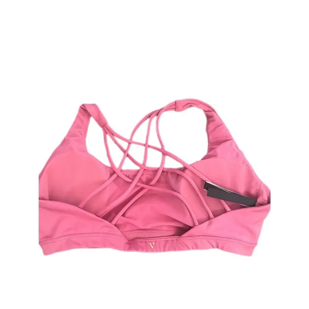 Victoria’s Secret Essentials Strappy Padded / Removable Padding Sports bra Pink